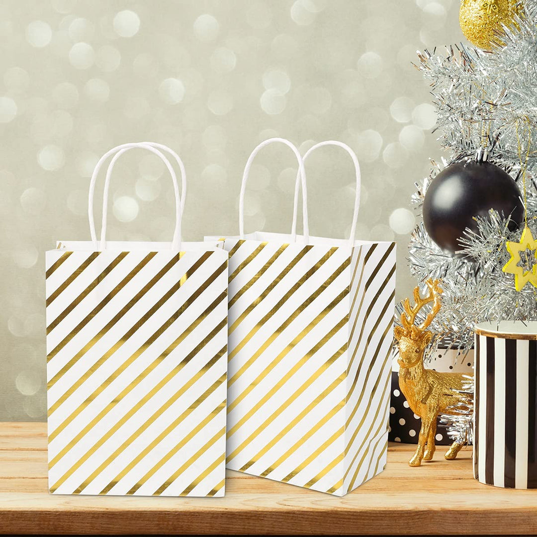 XNX 24 Pack Paper Gift Bags Party Favor Bags Recyclable