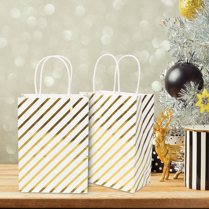 XNX 24 Pack Paper Gift Bags Party Favor Bags Recyclable