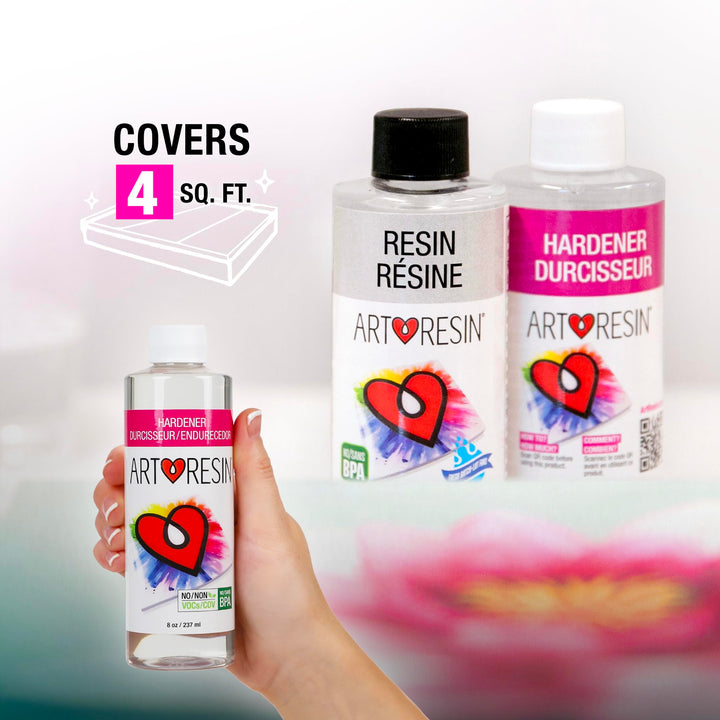 - Epoxy Resin - Clear - Non-Toxic - 16 oz (8 oz Resin + 8 oz Hardener) (474 ml)