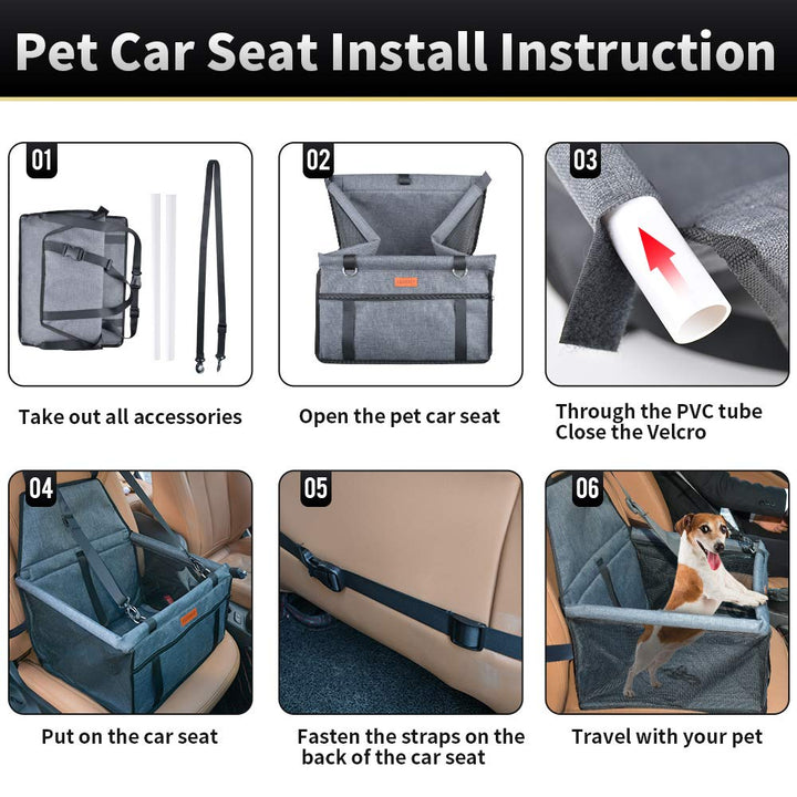 SWIHELP Dog Car Seat Puppy Portable Pet Booster Car Sea