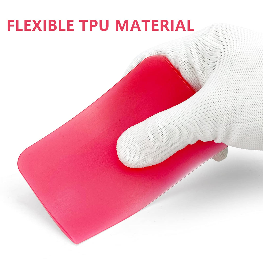 Pink Flexible Rubber Vinyl Wrap Squeegee, 4.7x3Inch, Decal Squeegee Window Tint Squeegee, Safely Application for Car Vinyl&amp;Film, 1Piece
