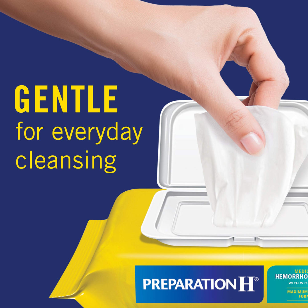 Preparation H Hemorrhoidal with Witch Hazel Wipes, Tota