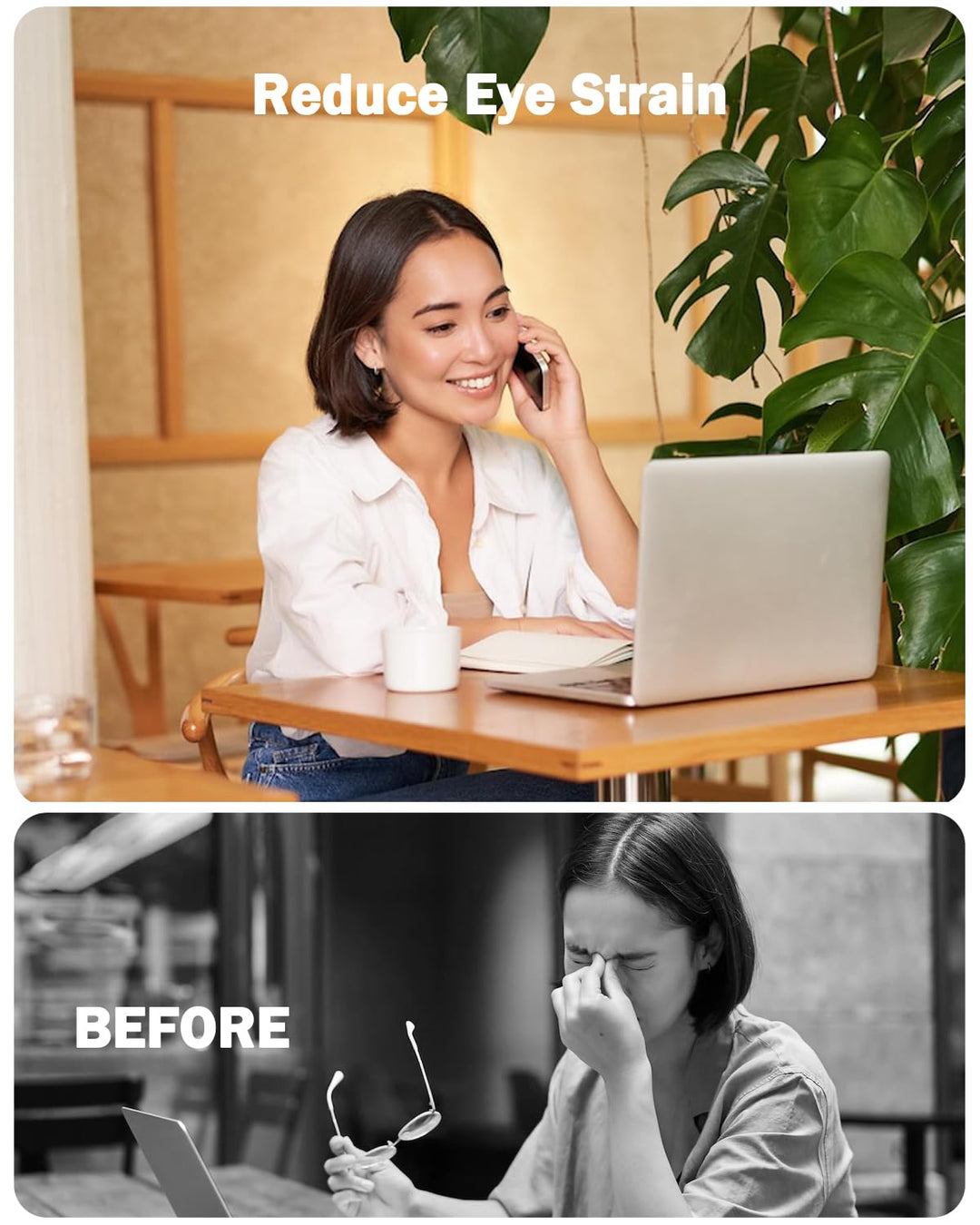 2-Pack 15.6 Inch Anti Blue Light Laptop Screen Protector, Eye Protection Anti Glare Matte Computer Screen Cover for 15.6 Laptop with 16:9 Aspect Ratio, Reduce Eye Strain and Touch Sensitive