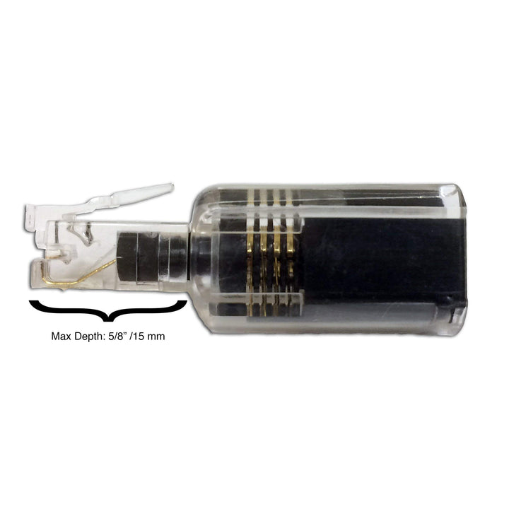 21002 Phone Cord Detangler Clear/Black Landline Telephone Accessory
