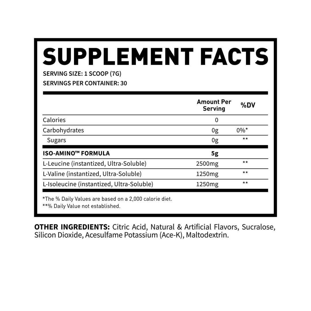 Man Sports ISO-Amino BCAA Amino Acid Powder, Blue Bomb-Sicle, 30 Servings, 210 Grams