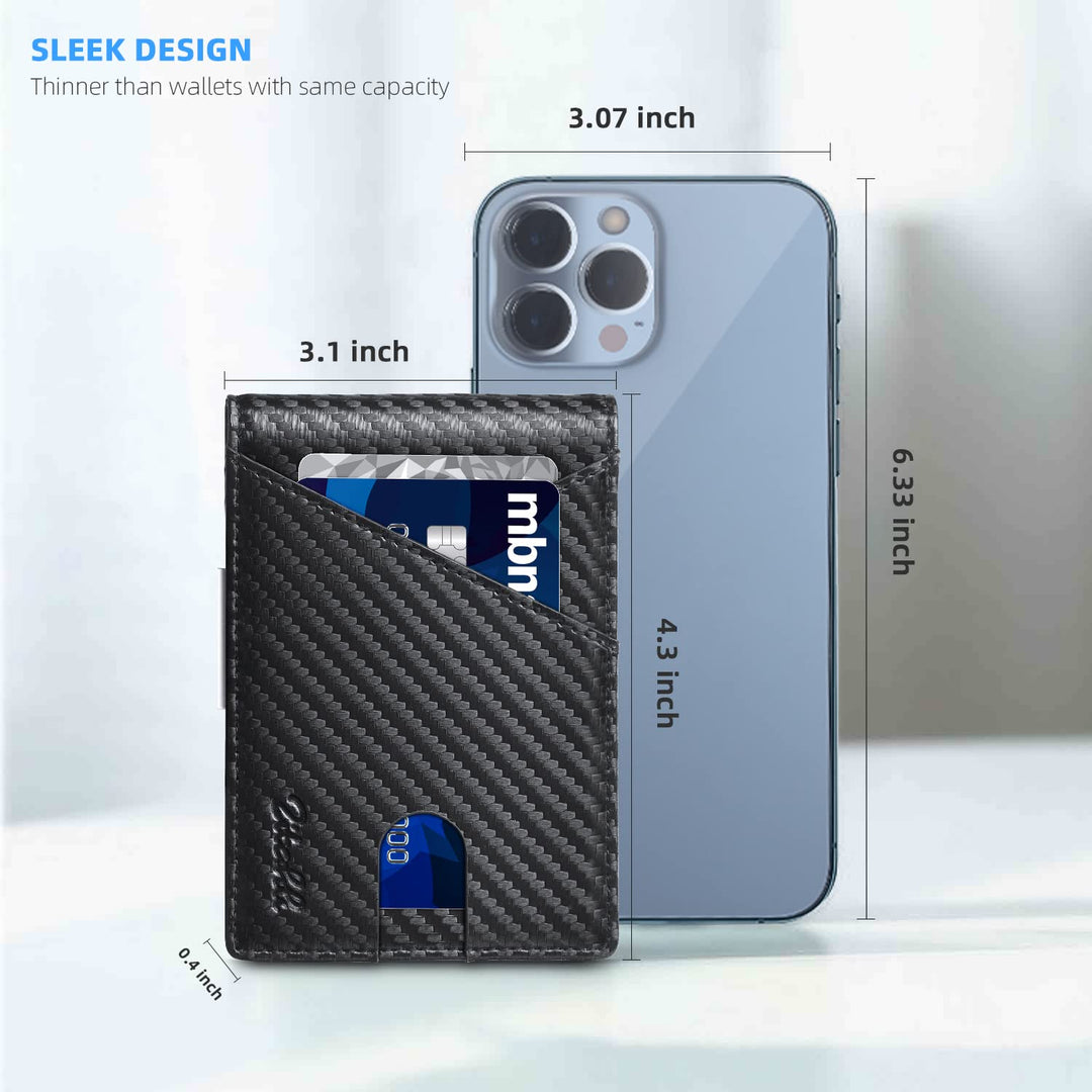 Zitahli Wallet for Men - with Money Clip Slim Leather S