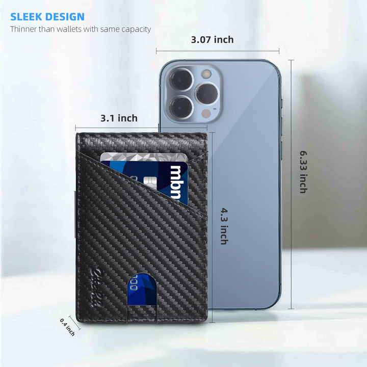 Zitahli Wallet for Men - with Money Clip Slim Leather S