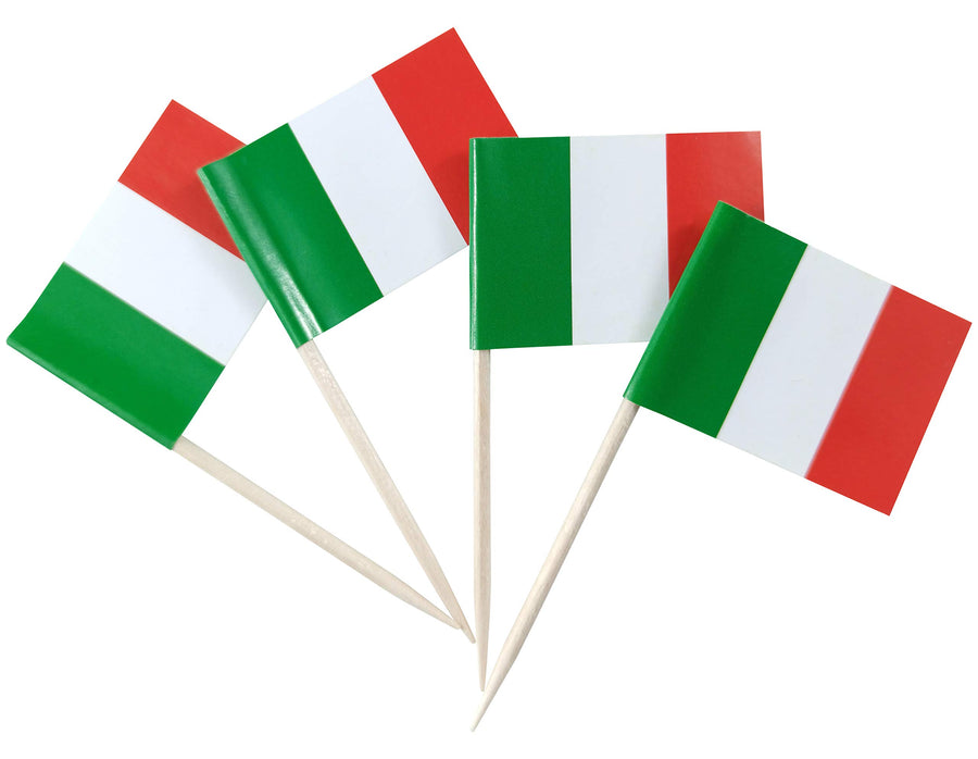 Italy Toothpick Flag Italian Mini Small Cupcake Topper Flags, 200pcs