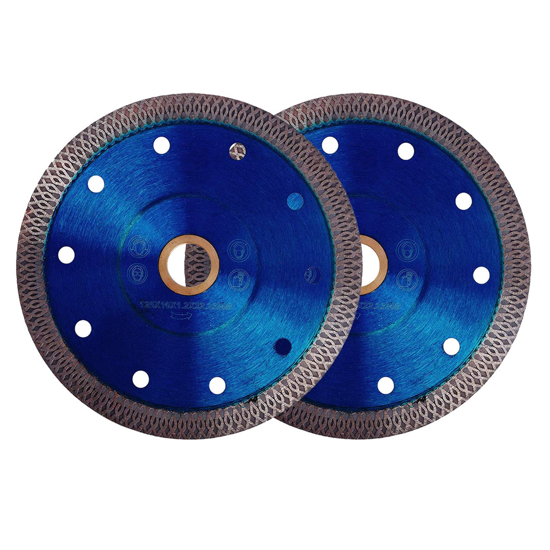 2 Pack 5 Inch Super Thin Diamond Saw Blade for Cutting Porcelain Tiles,Granite Marble Ceramics (5)