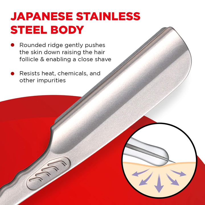 Feather Artist Club SS Folding Handle Shaving Razor Wine AD