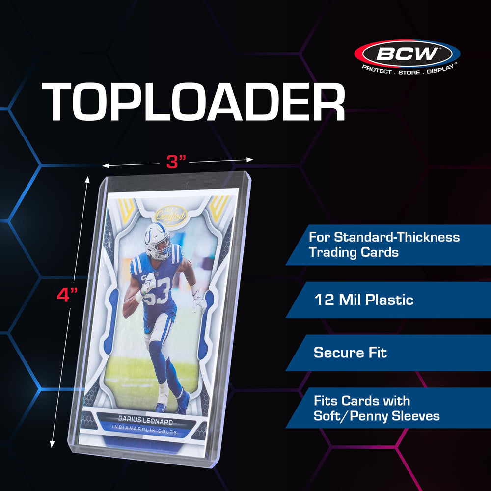 3x4 Topload Card Holder - Standard - 25ct | Rigid PVC Trading Card Protection for Baseball Cards, Football Cards, and Trading Cards Like Pokémon and MTG | Holds Cards Up to 20pts