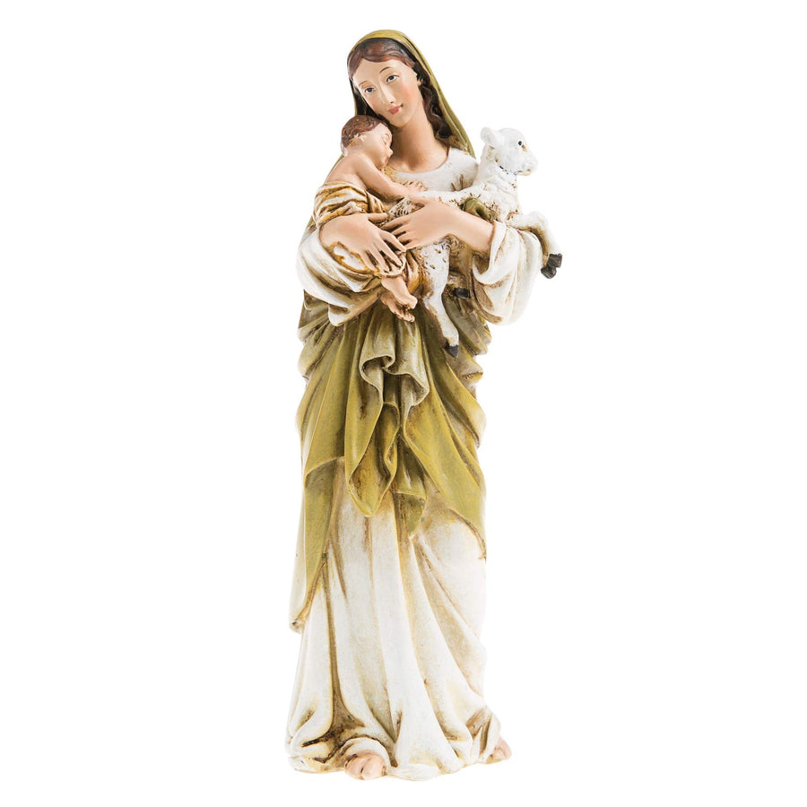 by Roman, Renaissance Collection, 6.25 H Madonna & Child W/Lamb, Home Décor, Devout Gift, Prayerful Inspiration (3x2x6)