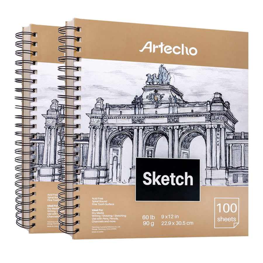 Artecho Sketch Book 9 x 12 Inch, 100 Sheets 90gsm, Pack