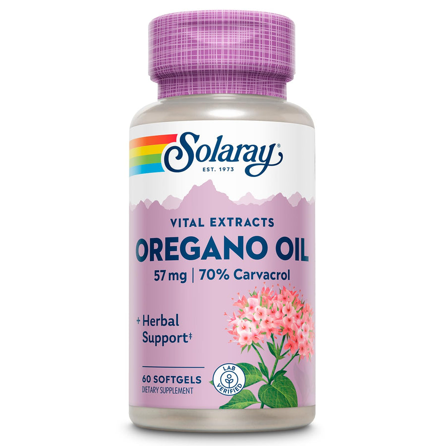 Oregano Oil 57 mg - Oil of Oregano Softgels - Herbal Supplements for Overall Health and Wellness Support w/ 70% Carvacrol - Extra Virgin Olive Oil Base, 60-Day Guarantee, 60 Serv, 60 Softgels