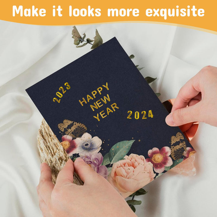7 Sheets Gold Number Stickers Small Gold Glitter Number Sticker Self Adhesive for Graduation Cap Decoration Gift Scrapbooks Greeting Cards Arts Craft