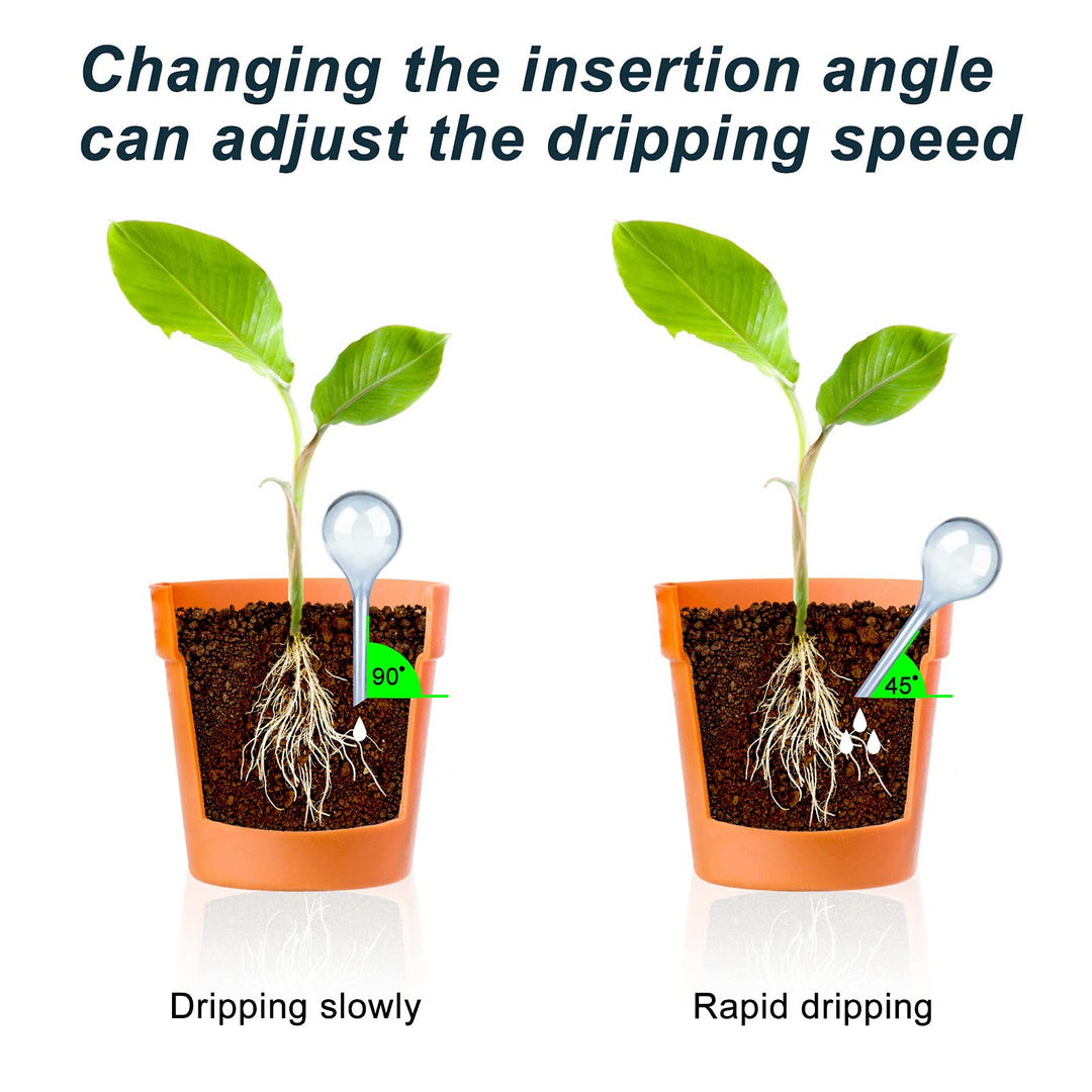 20 Pcs Plant Watering Globes Automatic Watering Bulbs Clear Self-Watering Globes Self-Watering Stakes Balls Garden Water Device Vacation Houseplant Waterer Flower Water Drip Irrigationdevice,Small