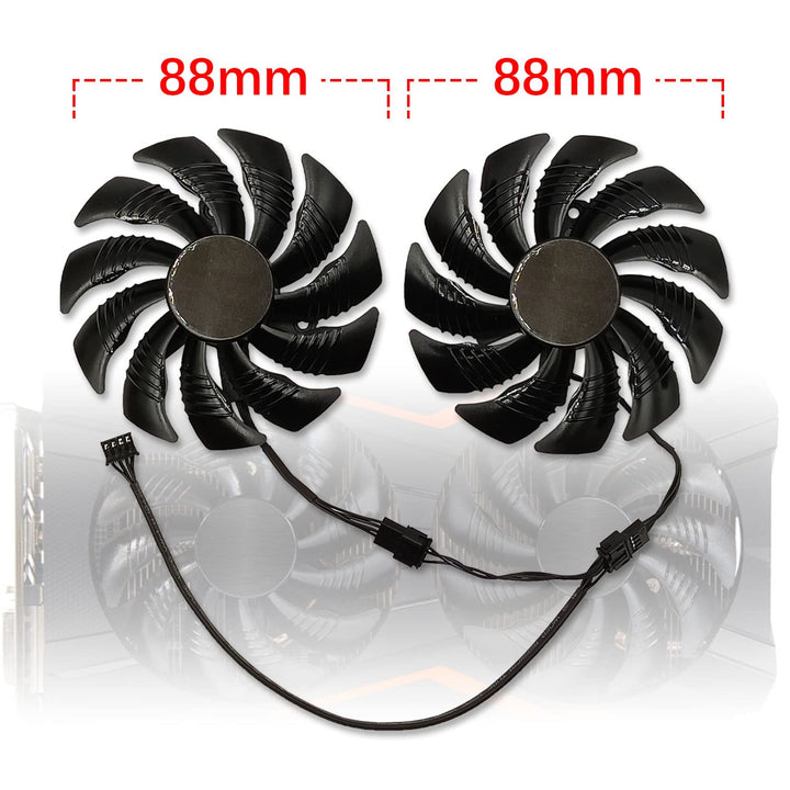 Cavabien 88MM T129215SU PLD09210S12HH P106-100 Graphics Card Cooling Fan for Gigabyte GTX 960 1050 1060 1070 ti - RX 470 570 580 Gaming Cooler (Fan-AB)