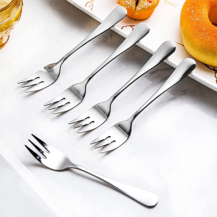 Dessert Forks Set of 12, 5.5Inches, Stainless Steel Cocktail Forks, Appetizer Small Forks, Fruit Salad Forks for Party, Hotel, Restaurant,Dishwasher Safe