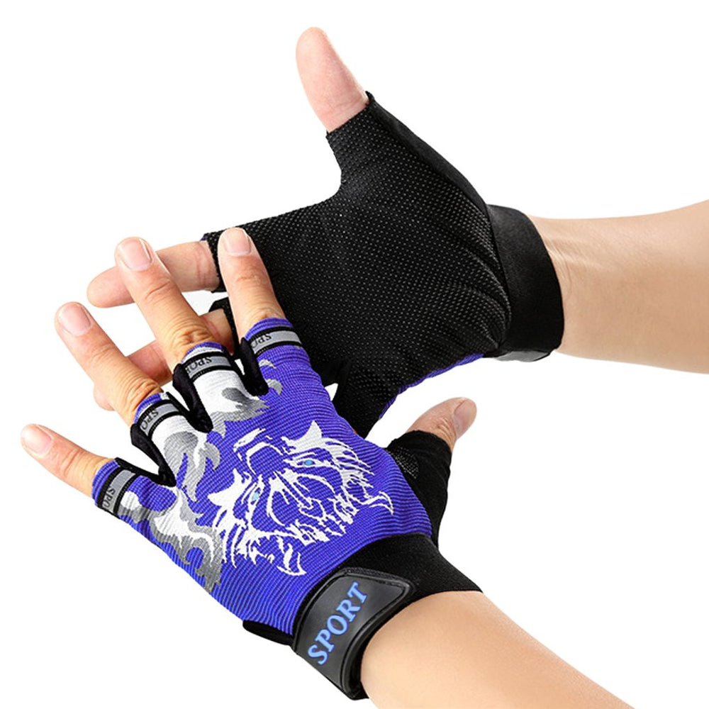 BXT Child Cycling Fingerless Gloves Breathable Half Fin