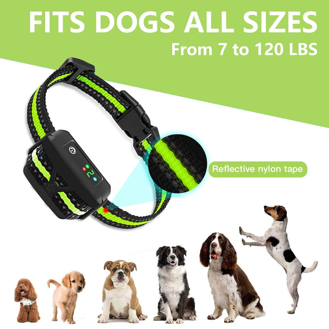 Dog Bark Collar -5 Adjustable Sensitivity and Intensity Levels-Dual Anti-Barking Modes Rechargeable/Rainproof/Reflective -No Barking Control Dog Shock Collar for Small Medium Large Dogs
