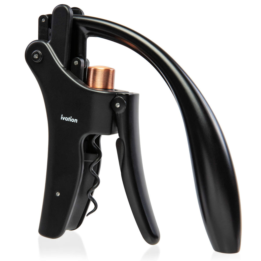 Ivation Wine Bottle Opener | Manual Handheld Corkscrew 
