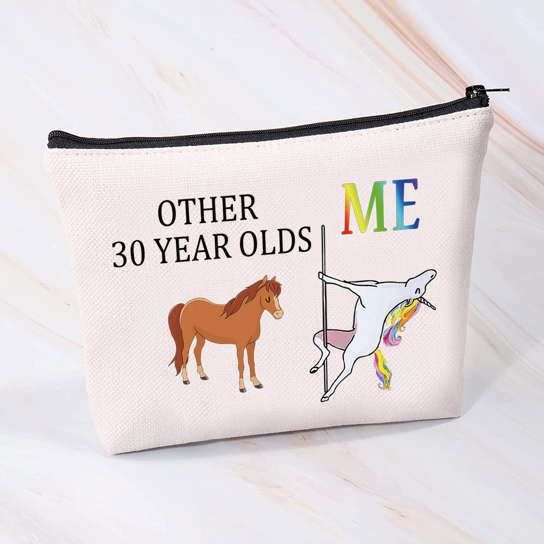 MBMSO Other 30 Year Olds Me Unicorn Makeup Bag Funny 30