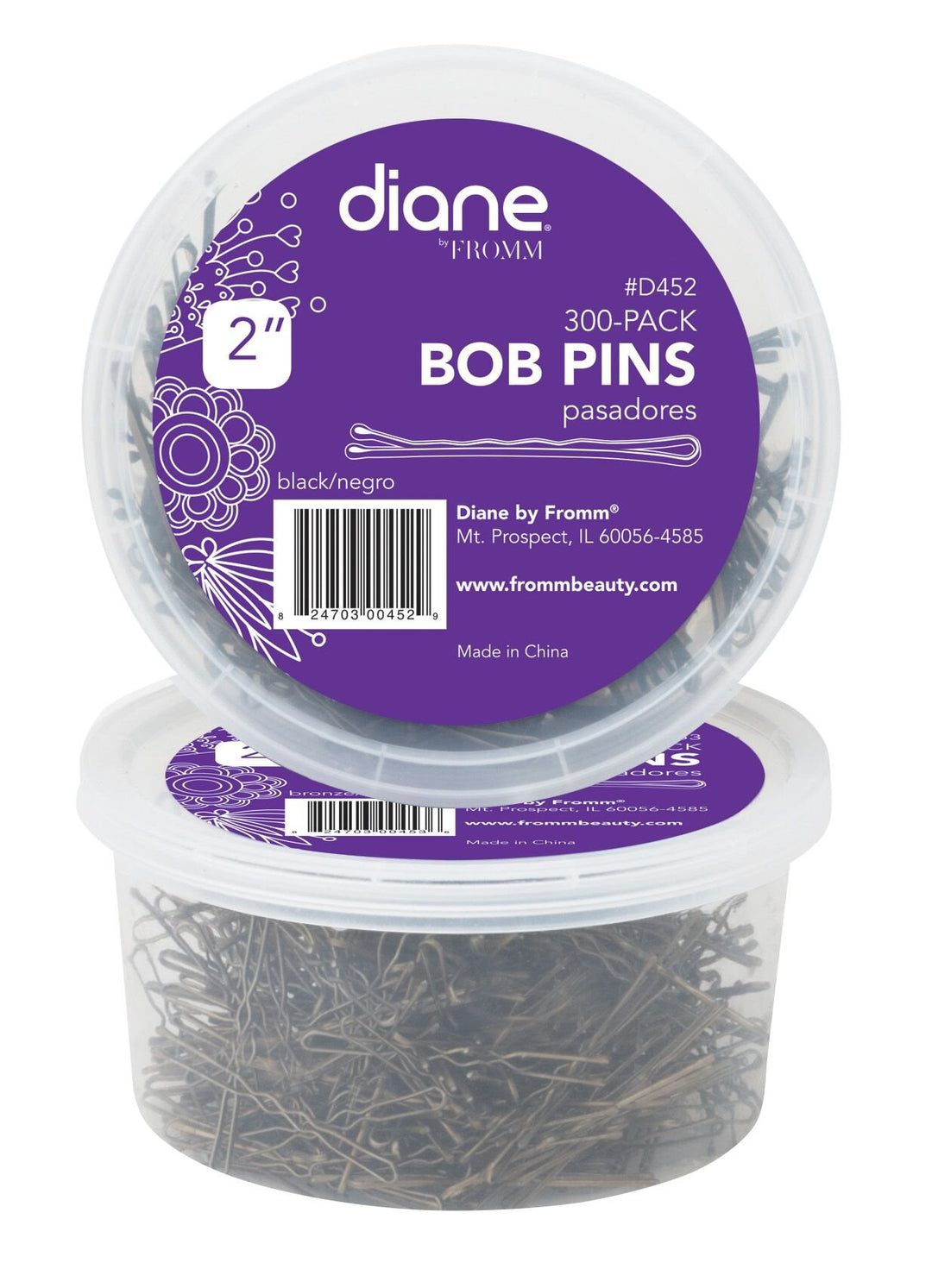 Bobby Pins, Black, 2, 300 Count