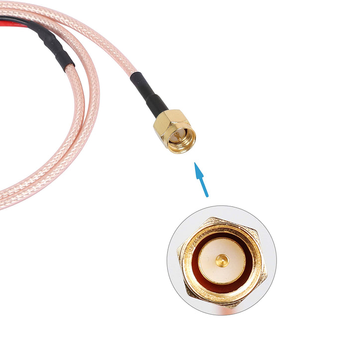 XMSJSIY SMA Male to Dupont Wire Coaxial Coax Test Leads