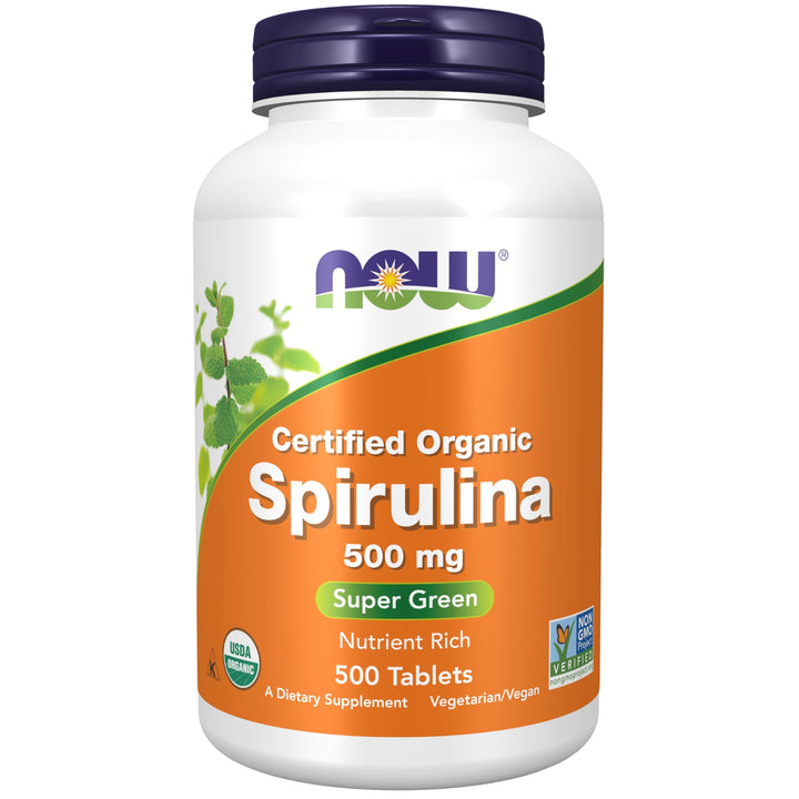NOW Foods Supplements, Organic Spirulina 500 mg with Vi