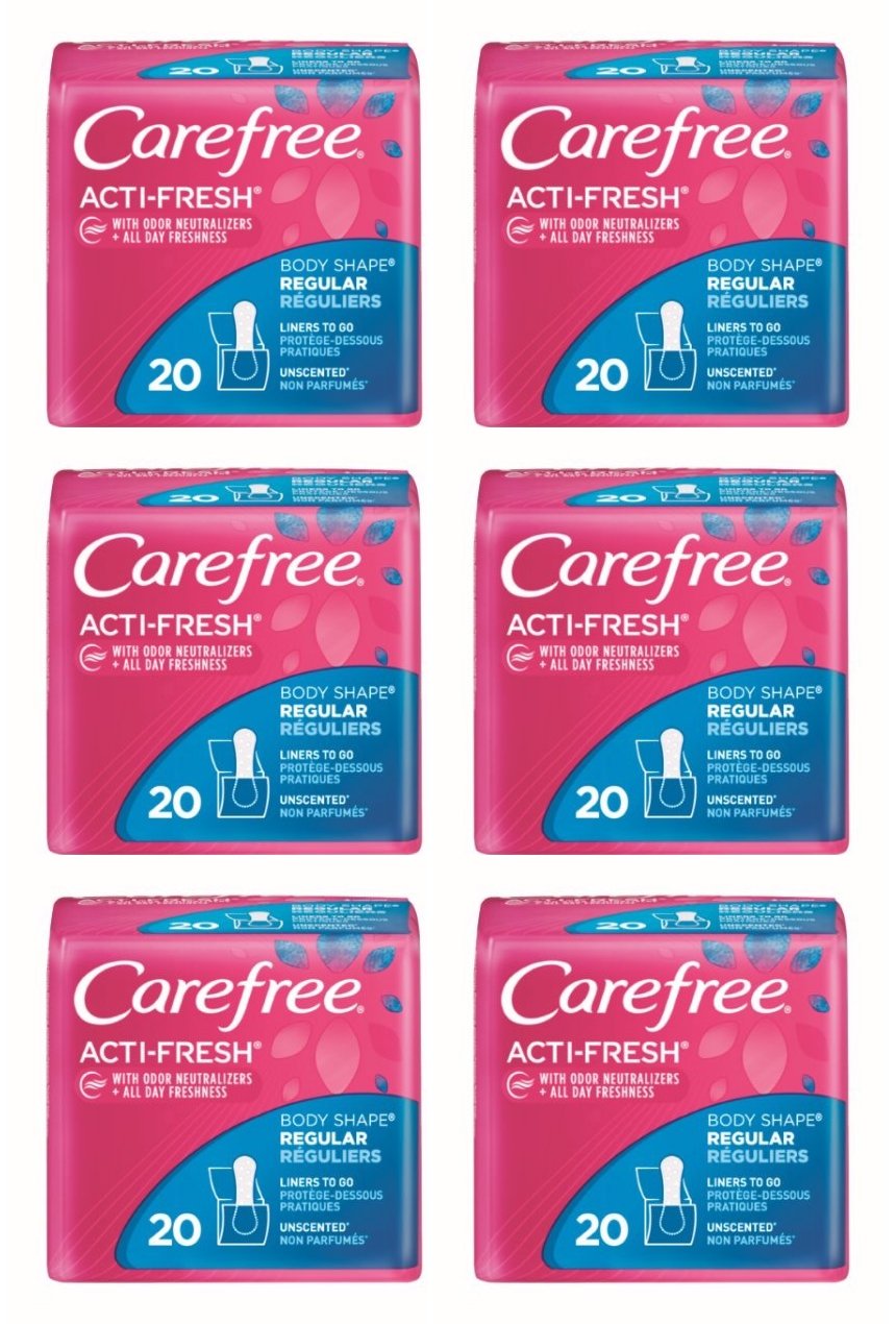 Carefree Acti-Fresh Body Shape Regular to Go Unscented 