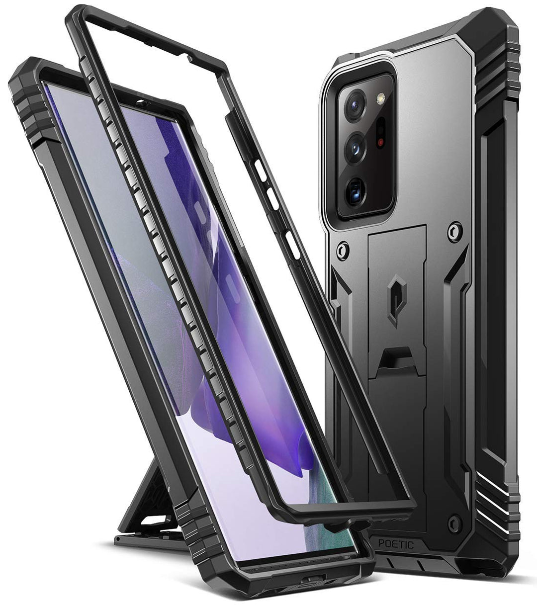 Revolution Series for Samsung Galaxy Note 20 Ultra Case, Full-Body Rugged Dual-Layer Shockproof Protective Cover with Kickstand, Without Built-in-Screen Protector, Black