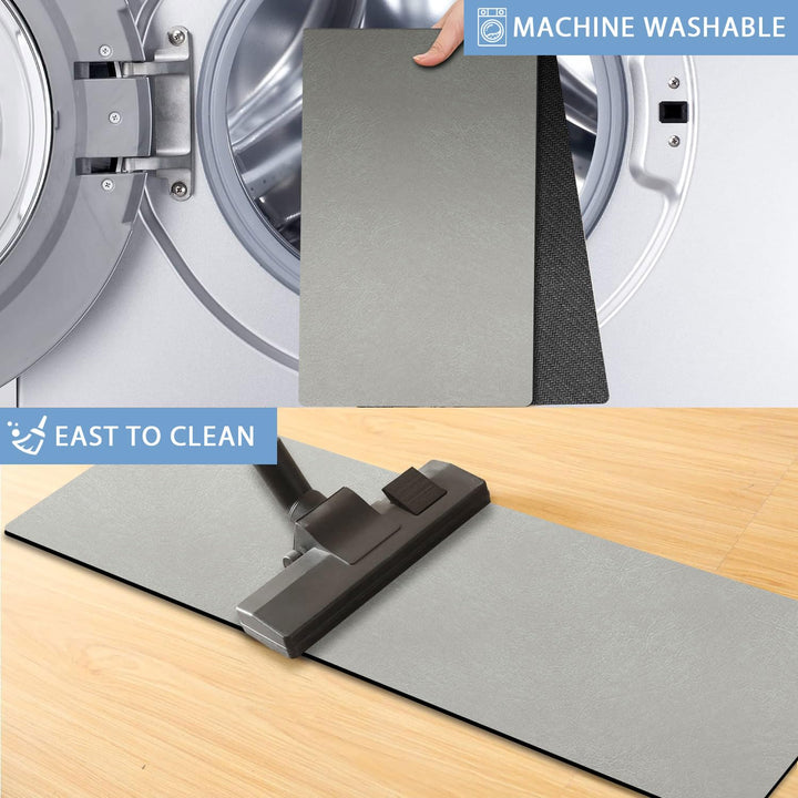 Rubber Stair Treads Pads Non-Slip, 15Pcs Step Mats Stairway Grips Strips Rug, Grey Reusable Staircase Step Carpet Treads Cover for Wooden Stairs