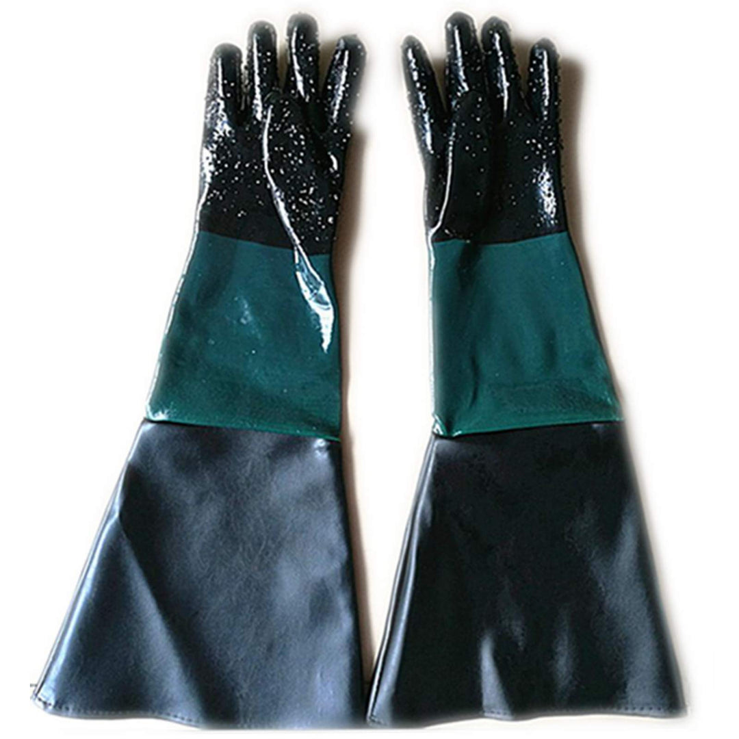 23.6 Rubber Sandblasting Sandblaster Gloves for Sandblast Cabinets