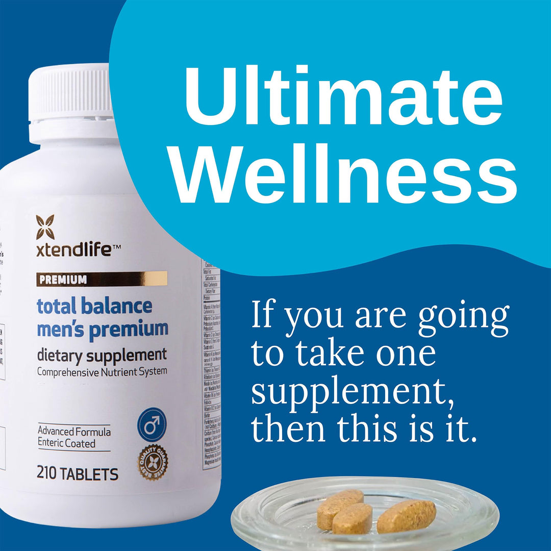 Total Balance Men&#39;s Premium Extra Strength Daily Multivitamin &amp; Mineral - 90+ Nutrients for Complete Immune, Heart, Digestive, and Cellular Health - 30 Day Supply