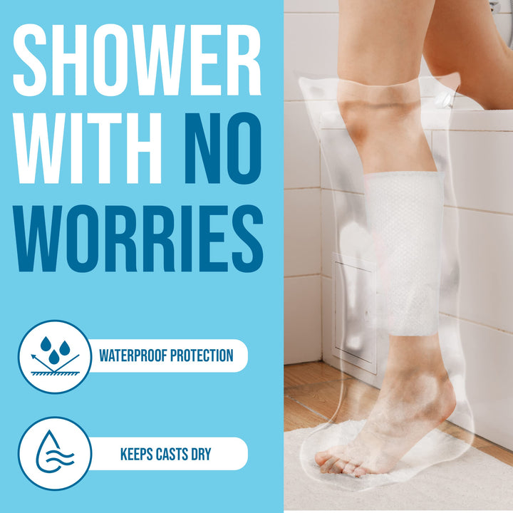 JJ CARE Leg Cast Cover [Pack of 4], Leg Shower Protecto