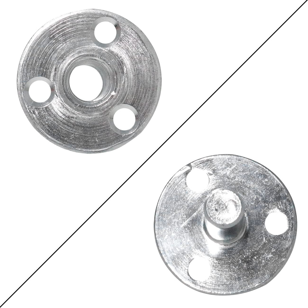 2PCS M12 Three Hole Tee Nut Flange Insert T-Nut Mounting Screw-in T-Nuts Furniture Hardware Flange Insert Female Thread T-Nut for Furniture Installation