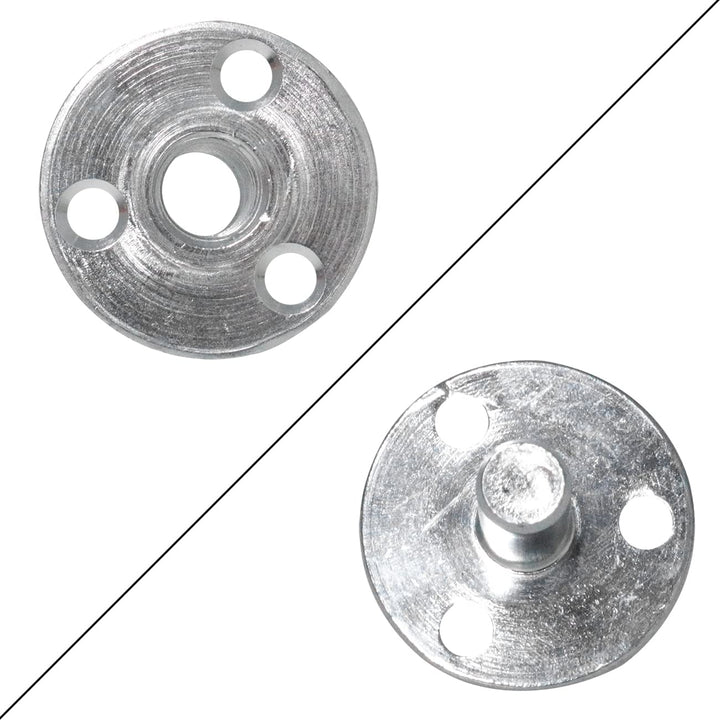 2PCS M12 Three Hole Tee Nut Flange Insert T-Nut Mounting Screw-in T-Nuts Furniture Hardware Flange Insert Female Thread T-Nut for Furniture Installation