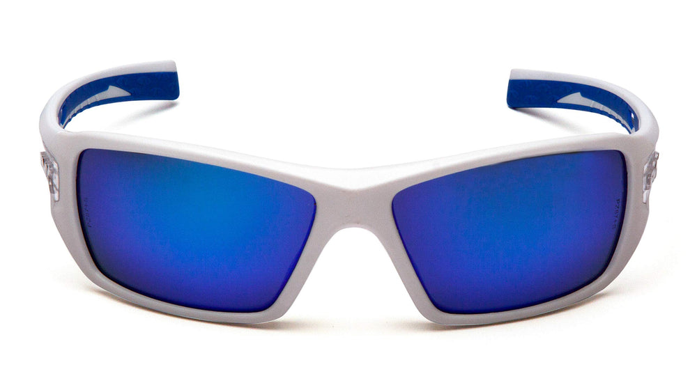 Pyramex Safety Velar Safety Glasses, White-Blue Frame/I