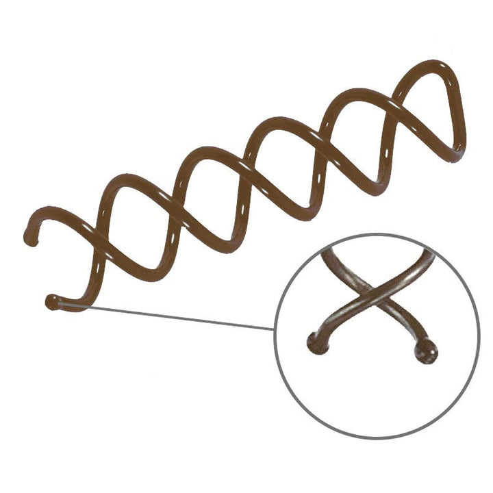 Hawwwy Spiral Spin Pins - 4 Pack Premium Brown Spin Pins | Easy &amp; Fast Non-Scratch Alloy Bun Maker Hair Pins for Buns Women Kids | Messy Bun Bobby Pins Brown Hair Accessories
