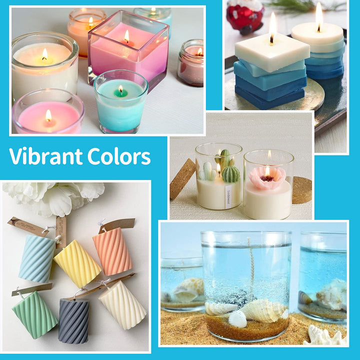 Candle Color Dye for Soy Wax, Safe and Natural- 34 Popular Colors for Candle Making - 8.5oz