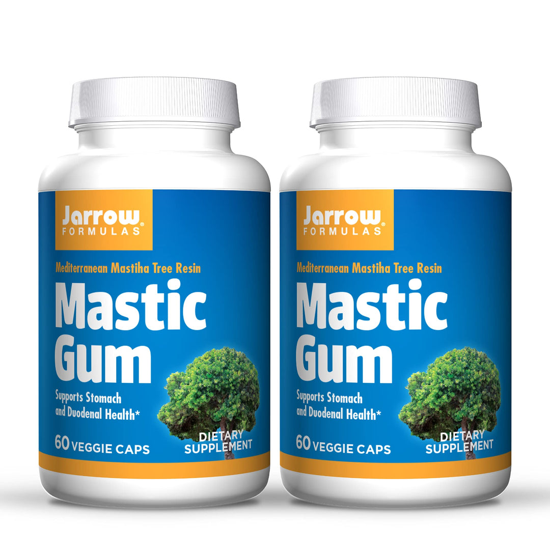 Mastic Gum 1000 mg - 60 Veggie Caps, Pack of 2 - Natural Formula Supporting Stomach, Duodenal &amp; Oral Health - 60 Total Servings