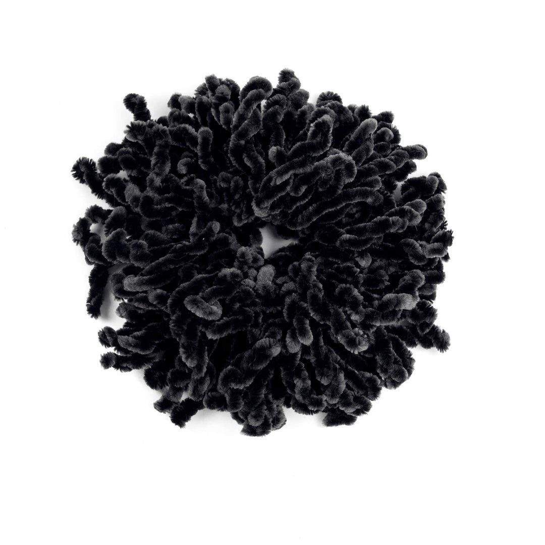 AUEAR, 2 Pack Hair Scrunchie Headwear Hair Tie Ring Plain Big Hairbands for Women (Black and Gray)