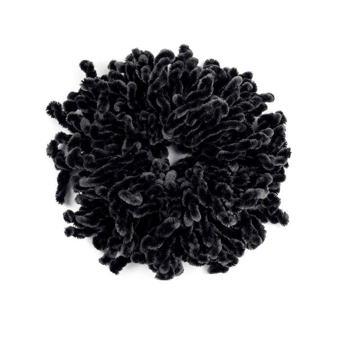 AUEAR, 2 Pack Hair Scrunchie Headwear Hair Tie Ring Plain Big Hairbands for Women (Black and Gray)