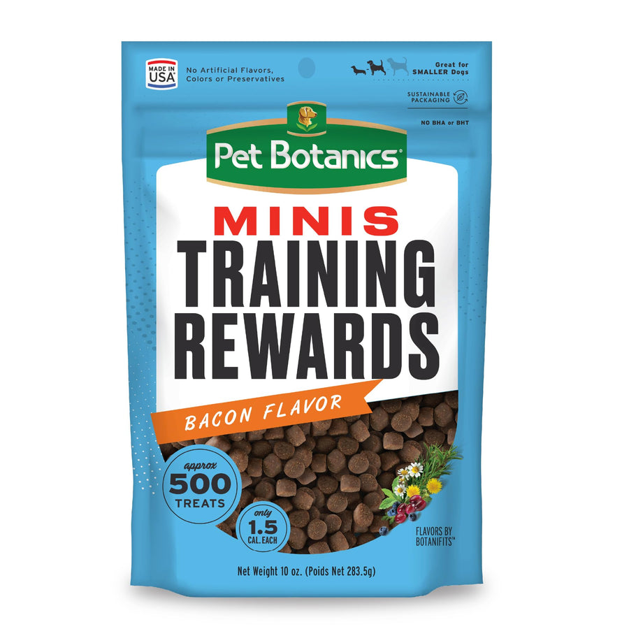 10 oz. Pouch Training Rewards Mini Soft & Chewy, Bacon Flavor, with 500 Treats Per Bag, The Choice of Top Trainers