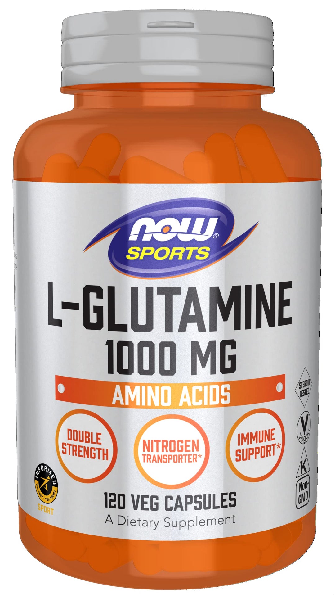 NOW Foods Sports Nutrition, L-Glutamine, Double Strengt