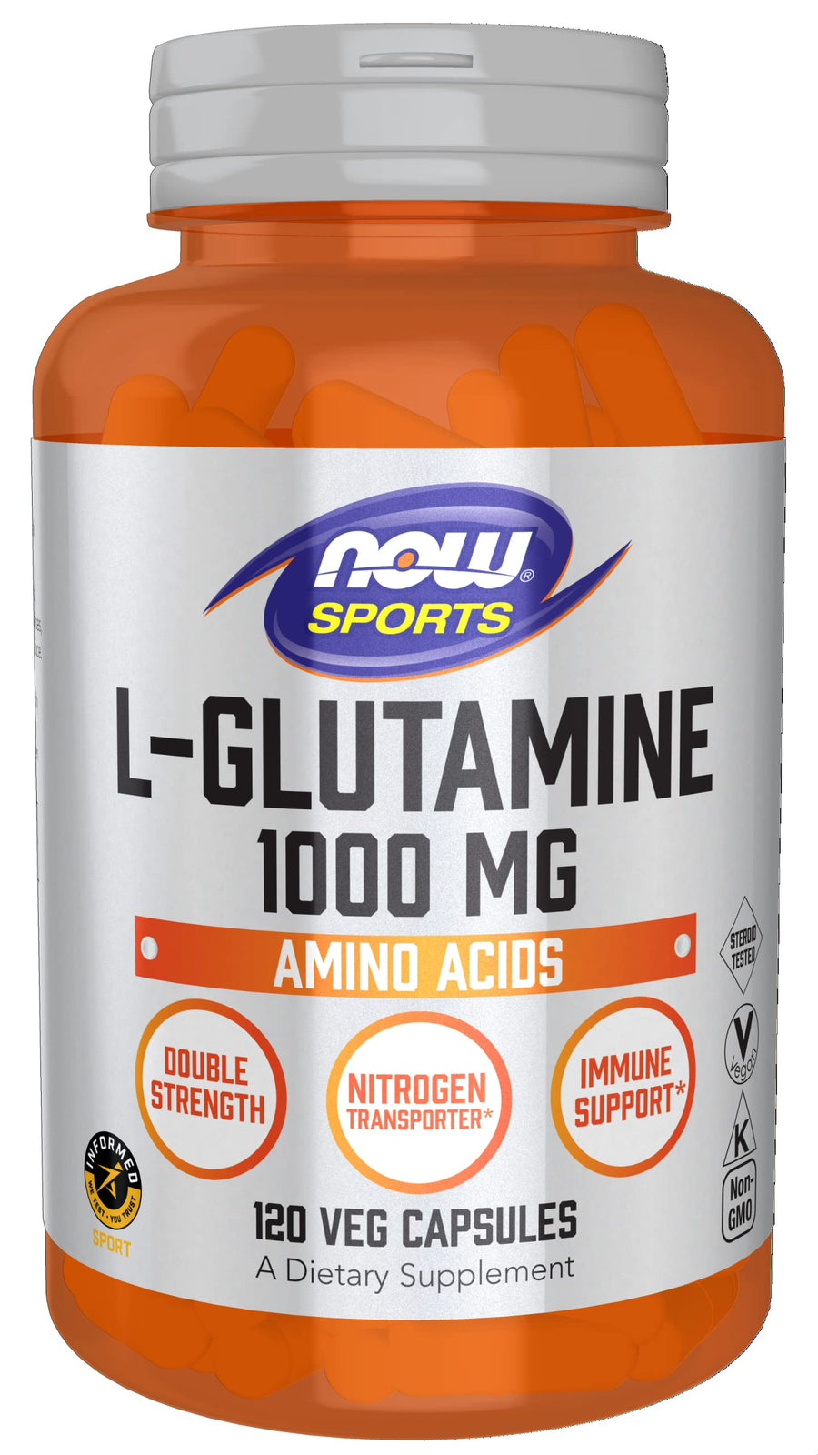 NOW Foods Sports Nutrition, L-Glutamine, Double Strengt