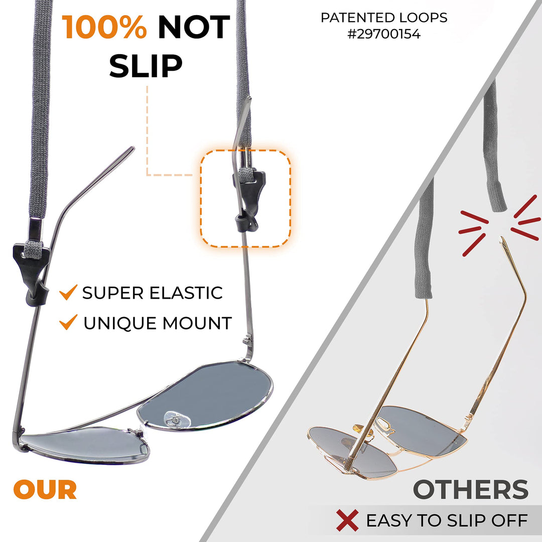 Eyeglass Holder Straps - 4 Premium Eyeglasses Cord for Men - Eye Glass Accessory Chain for Women - Sunglass Lanyard Around Neck - 4 Cords