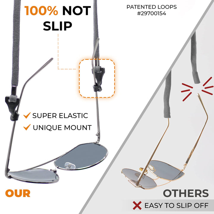 Eyeglass Holder Straps - 4 Premium Eyeglasses Cord for Men - Eye Glass Accessory Chain for Women - Sunglass Lanyard Around Neck - 4 Cords