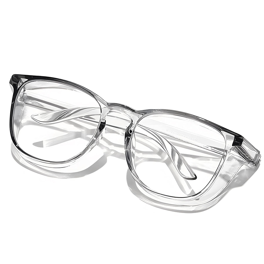 Safety Glasses for Women Nursing Safety Goggles Nurses Anti Fog Blue Light Blocking Lens Fashionable Clear Protective Eyewear, Grey