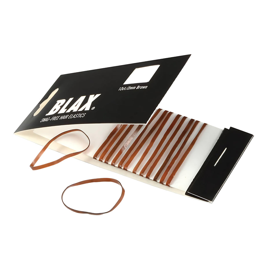 BLAX Brown Snag-Free Hair Elastics - 2mm-12ct by Smoothies